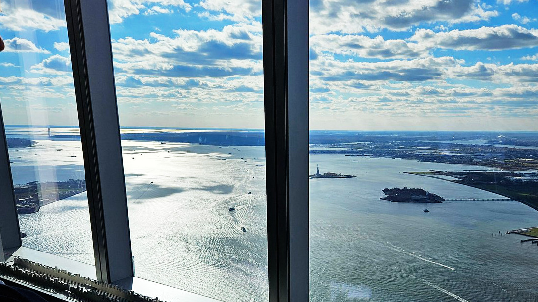 One World Observatory view from window